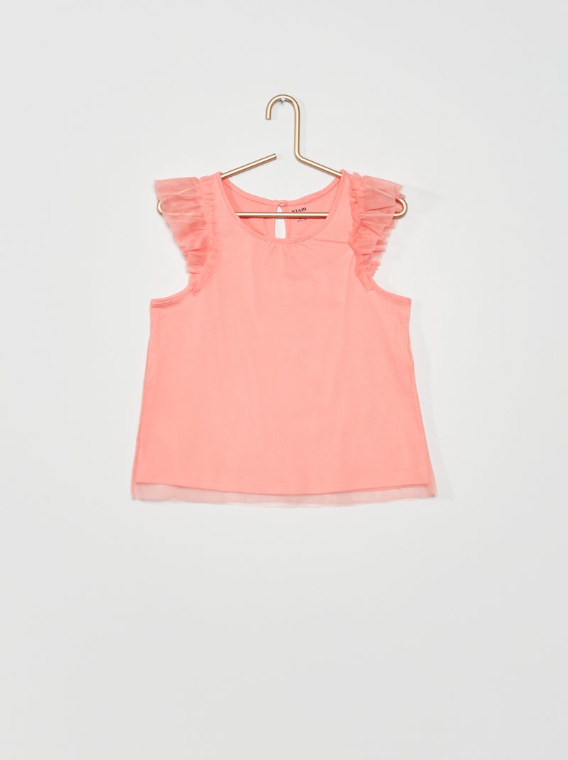 T-shirt com mangas esvoaçantes ROSA - Kiabi