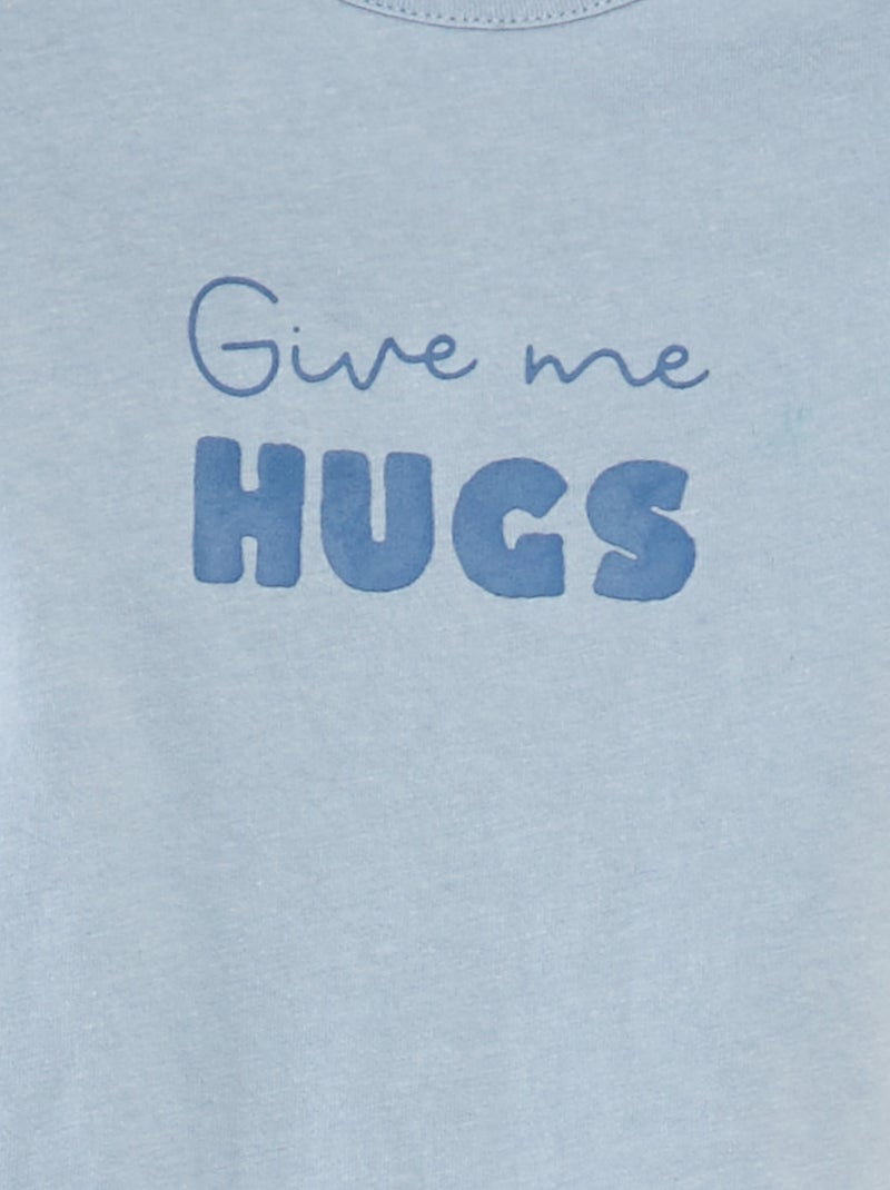 T-shirt com mensagem AZUL - Kiabi