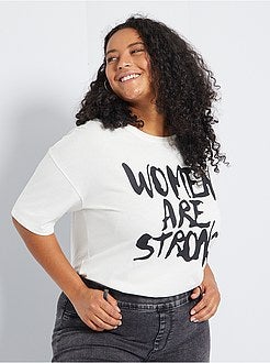 T-shirt com mensagem - Kiabi