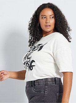 T-shirt com mensagem - Kiabi