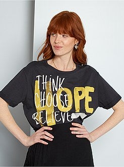 T-shirt com mensagem - Kiabi