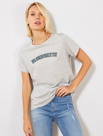 T-shirt com mensagem - Kiabi