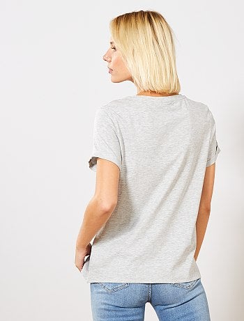 T-shirt com mensagem - Kiabi