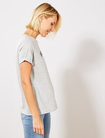 T-shirt com mensagem - Kiabi