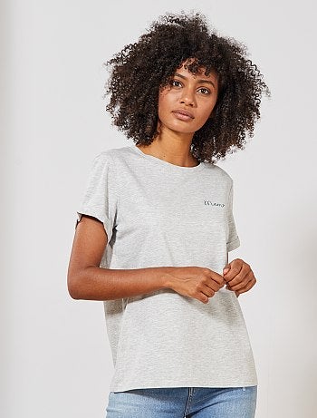 T-shirt com mensagem - Kiabi