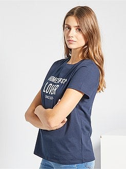 T-shirt com mensagem de 'conceção ecológica' - Kiabi