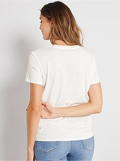 T-shirt com mensagem de 'conceção ecológica' - Kiabi