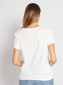 T-shirt com mensagem de 'conceção ecológica' - Kiabi