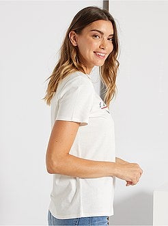 T-shirt com mensagem de 'conceção ecológica' - Kiabi