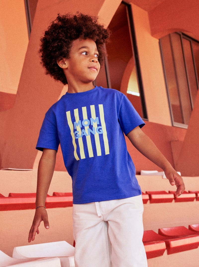 T-shirt com mensagem Dia da Mãe Azul - Kiabi