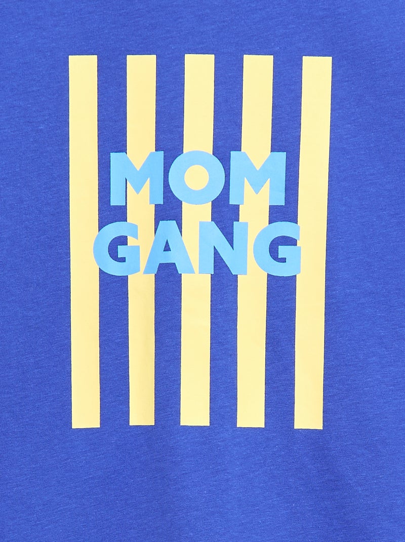 T-shirt com mensagem Dia da Mãe Azul - Kiabi