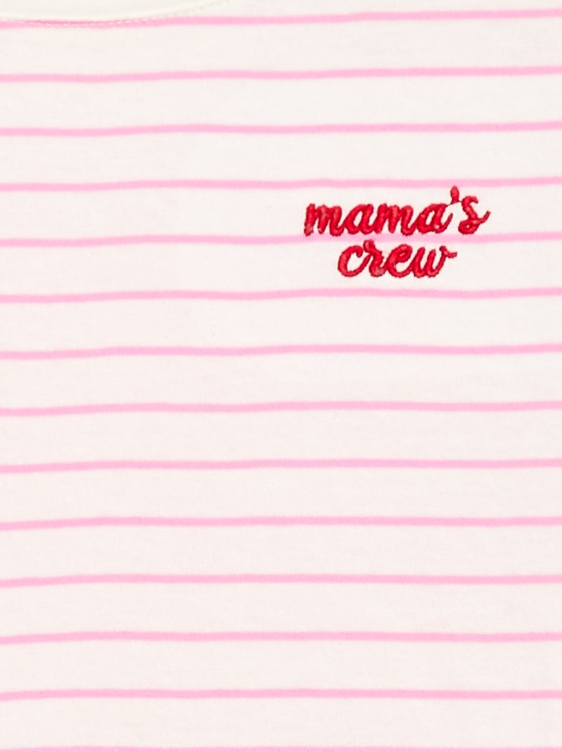 T-shirt com mensagem Dia da Mãe Rosa - Kiabi