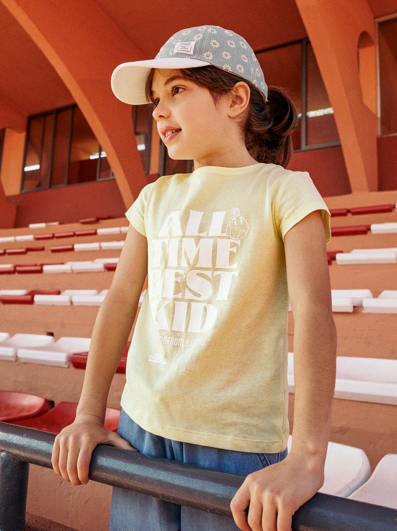 T-shirt com mensagem Dia do Pai Amarelo - Kiabi