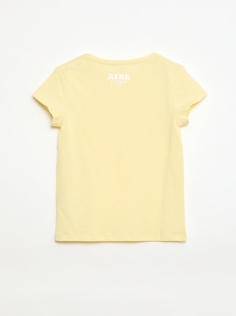 T-shirt com mensagem Dia do Pai Amarelo - Kiabi
