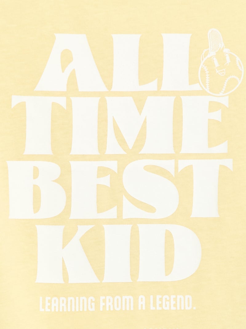 T-shirt com mensagem Dia do Pai Amarelo - Kiabi