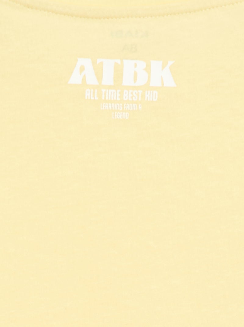 T-shirt com mensagem Dia do Pai Amarelo - Kiabi