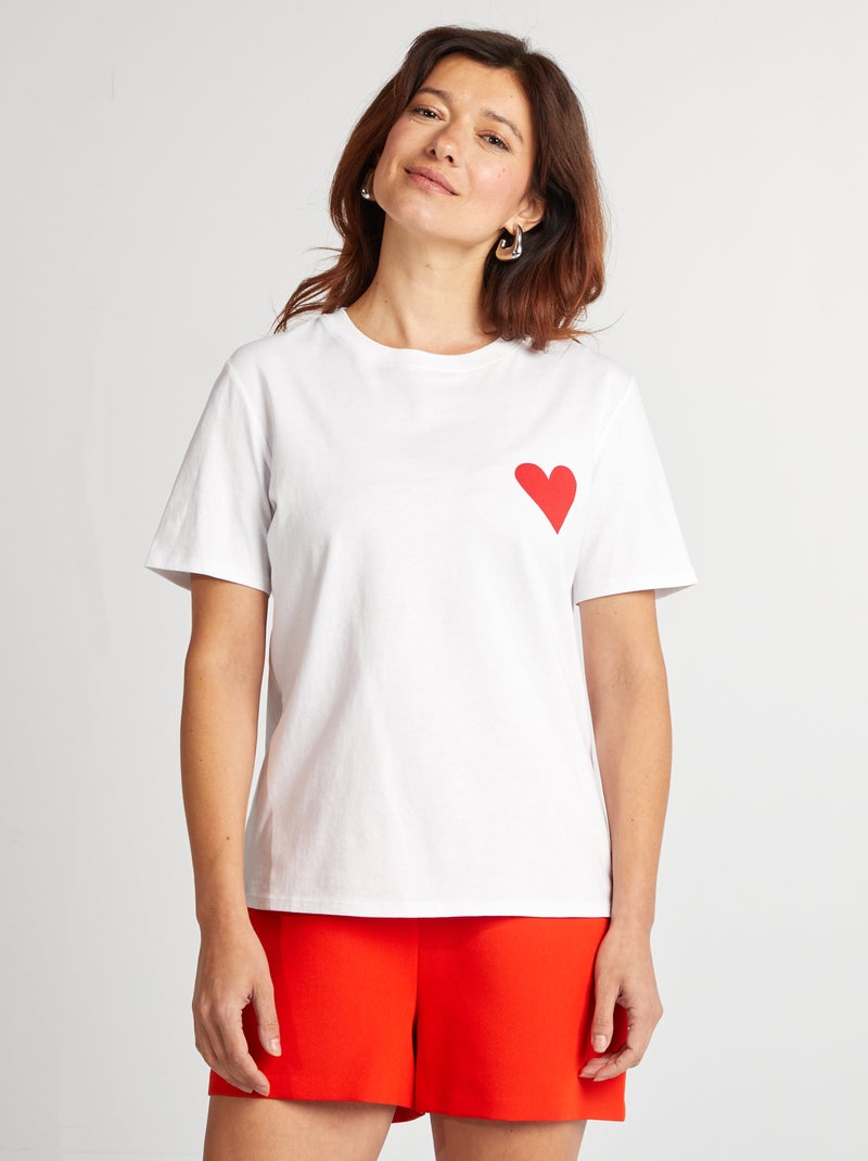 T-shirt com mensagem EVJF BRANCO - Kiabi