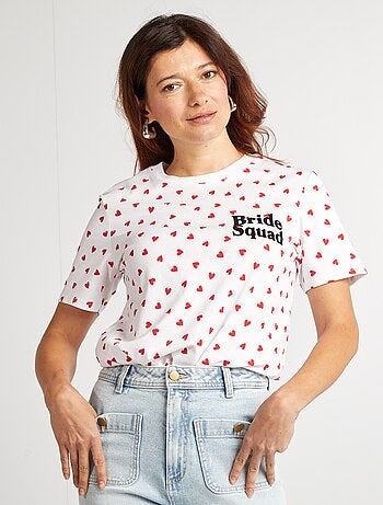 T-shirt com mensagem EVJF