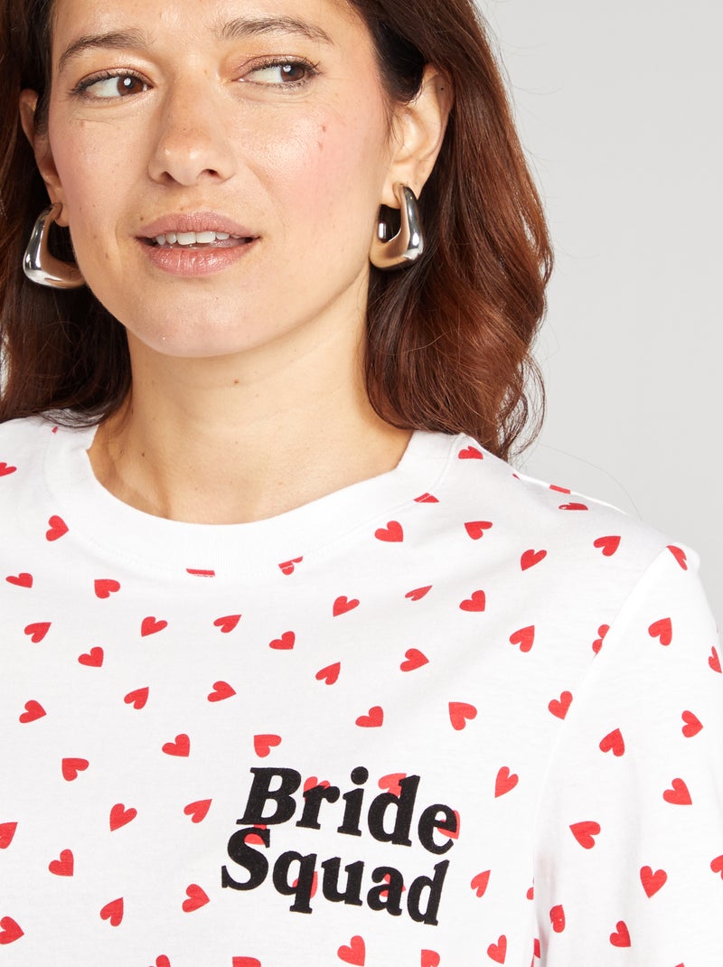 T-shirt com mensagem EVJF BRANCO - Kiabi