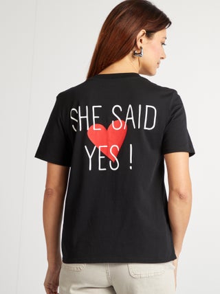 T-shirt com mensagem EVJF