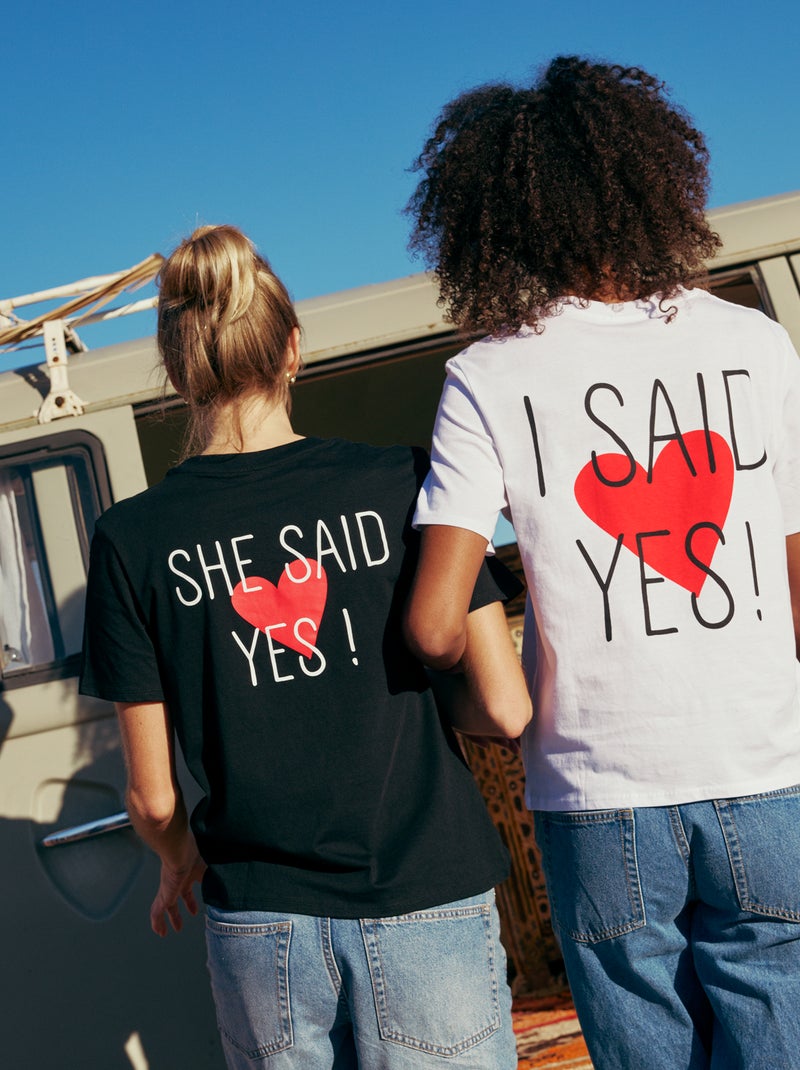 T-shirt com mensagem EVJF PRETO - Kiabi