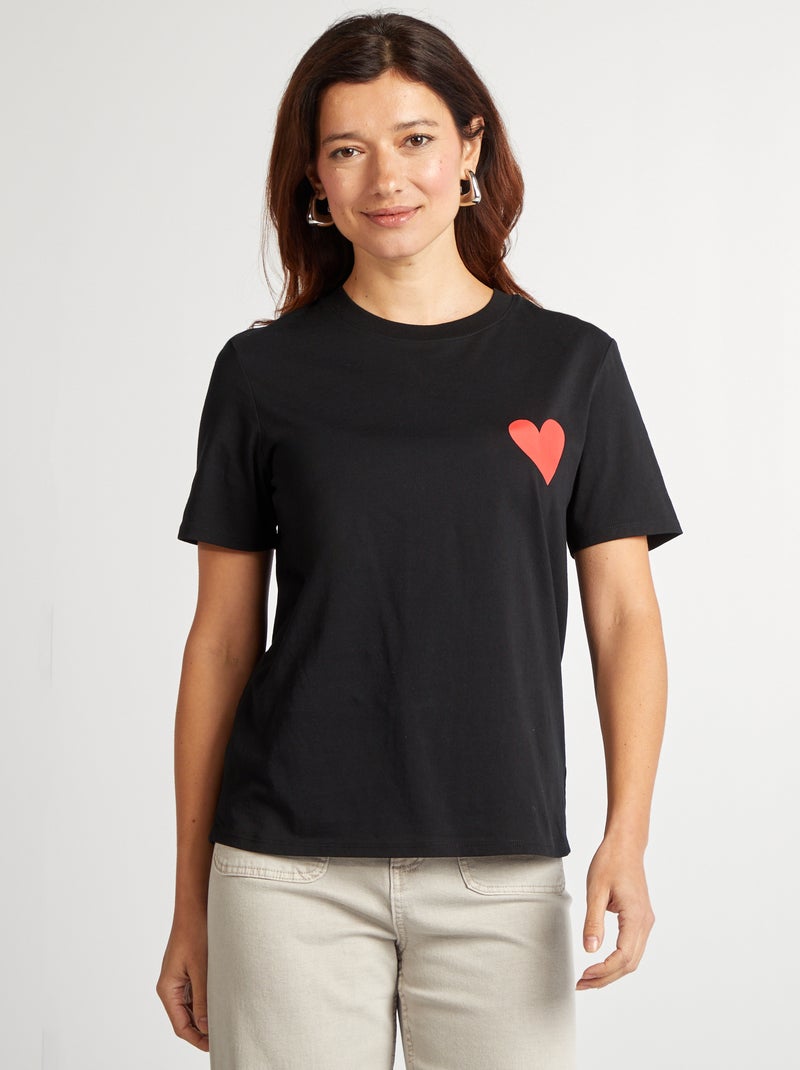 T-shirt com mensagem EVJF PRETO - Kiabi