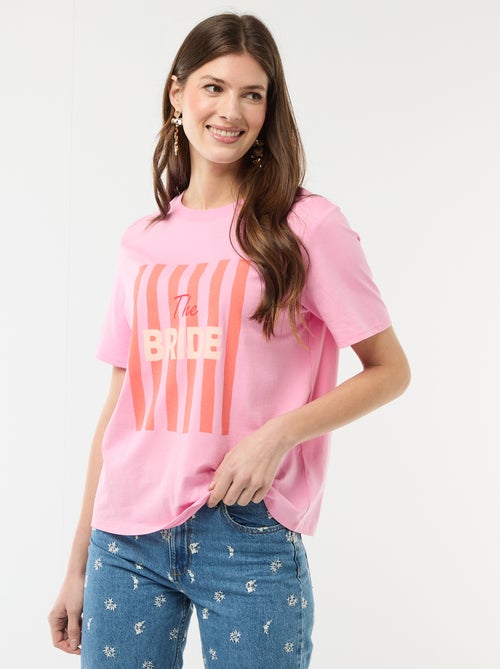 T-shirt com mensagem EVJF - Kiabi