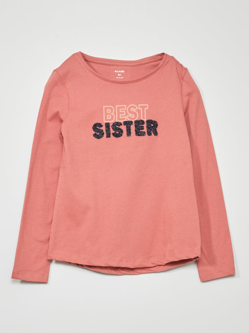 T-shirt com mensagem fantasia ROSA - Kiabi