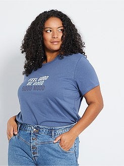 T-shirt com mensagem positiva - Kiabi