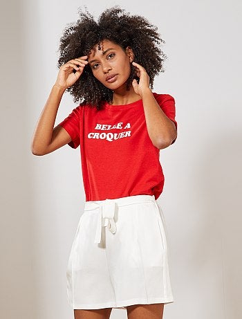 T-shirt com mensagem - Kiabi