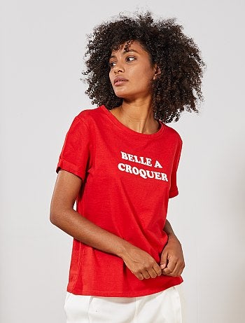 T-shirt com mensagem - Kiabi