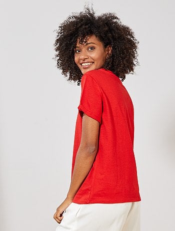 T-shirt com mensagem - Kiabi