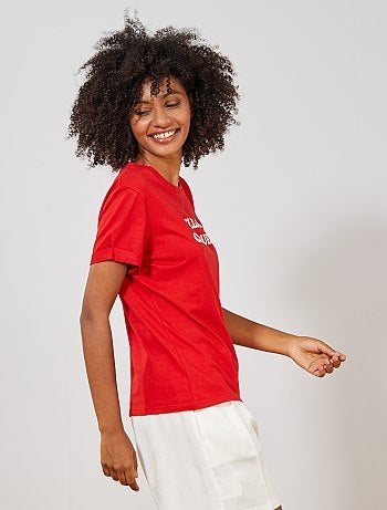 T-shirt com mensagem - Kiabi