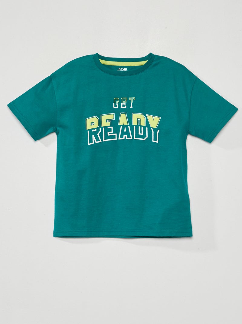 T-shirt com mensagem VERDE - Kiabi