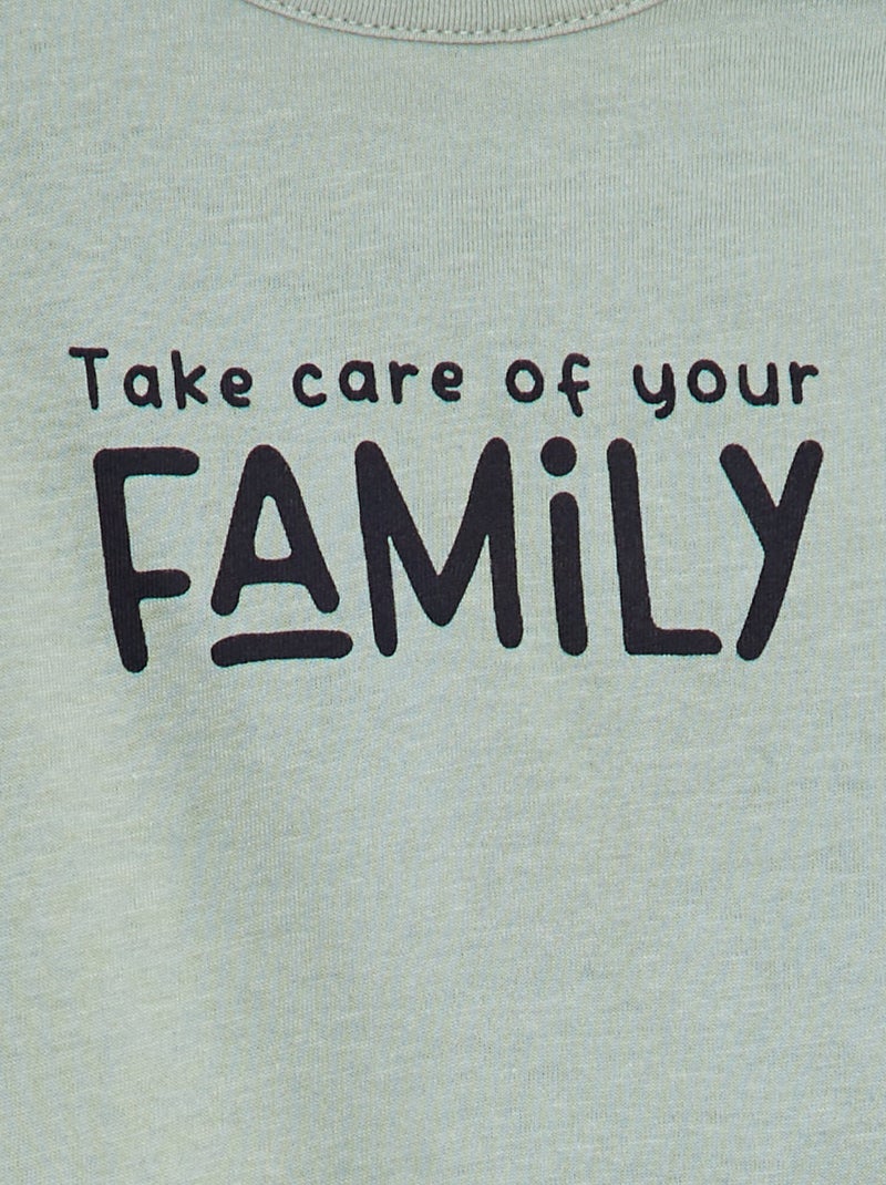 T-shirt com mensagem VERDE - Kiabi