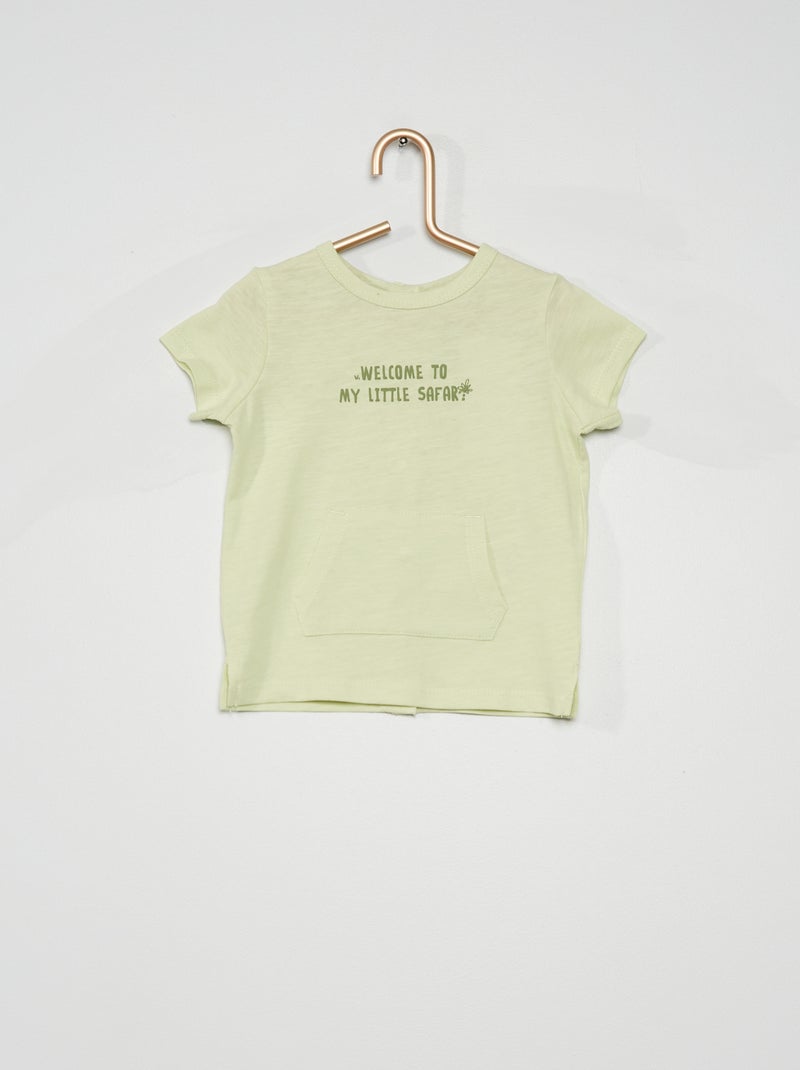 T-shirt com mensagem VERDE - Kiabi