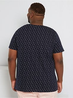 T-shirt com micro motivo de conceção ecológica - Kiabi