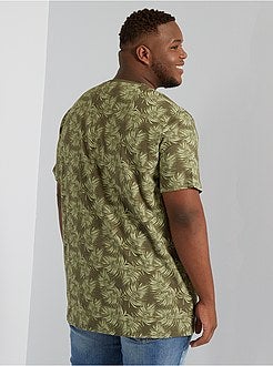 T-shirt com micro motivo de conceção ecológica - Kiabi