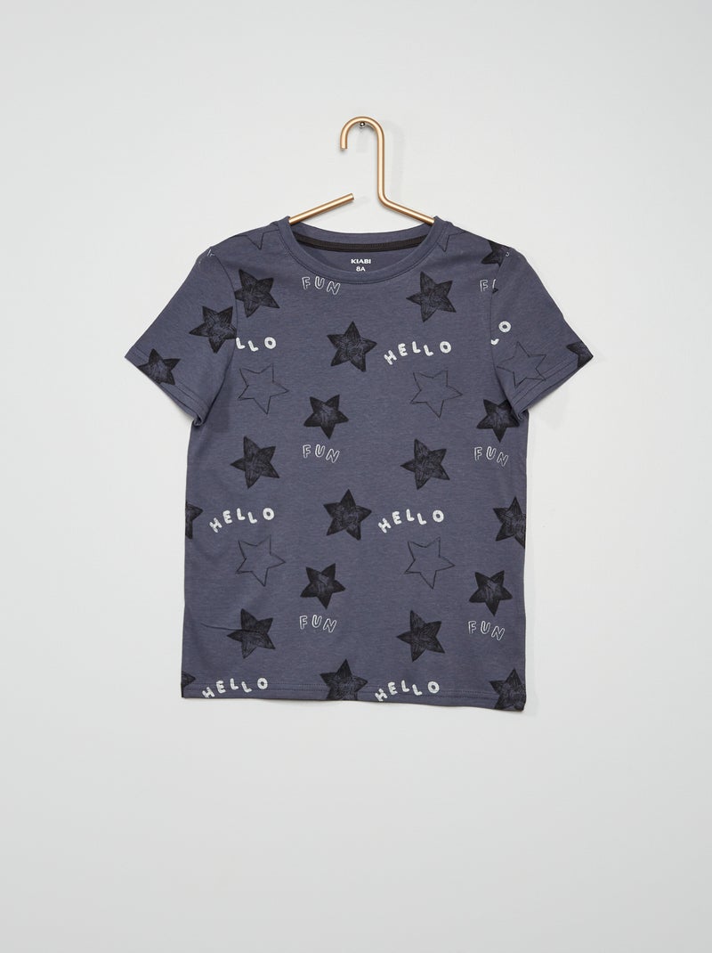 T-shirt com motivo AZUL - Kiabi