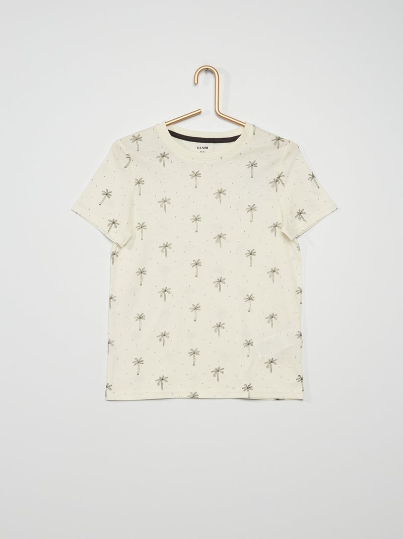 T-shirt com motivo BEGE - Kiabi