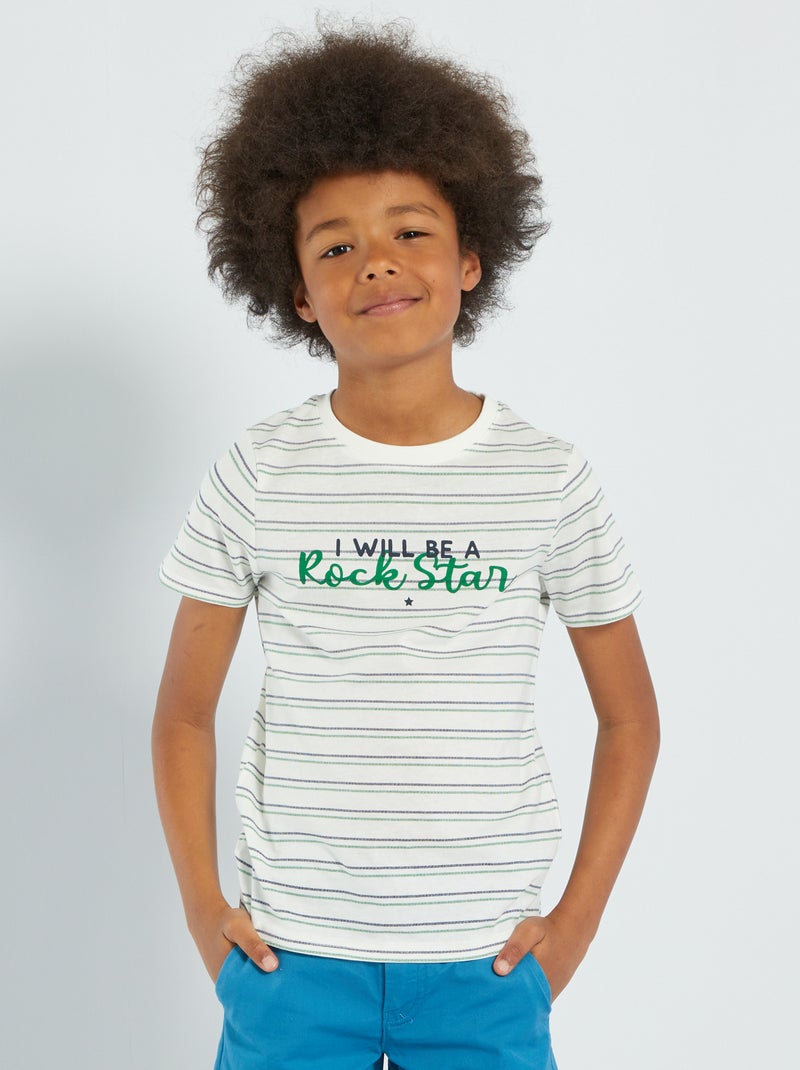 T-shirt com motivo BEGE - Kiabi