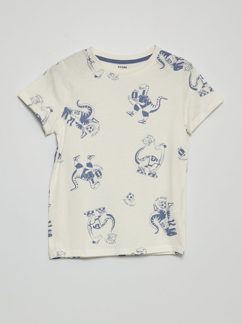 T-shirt com motivo BEGE - Kiabi