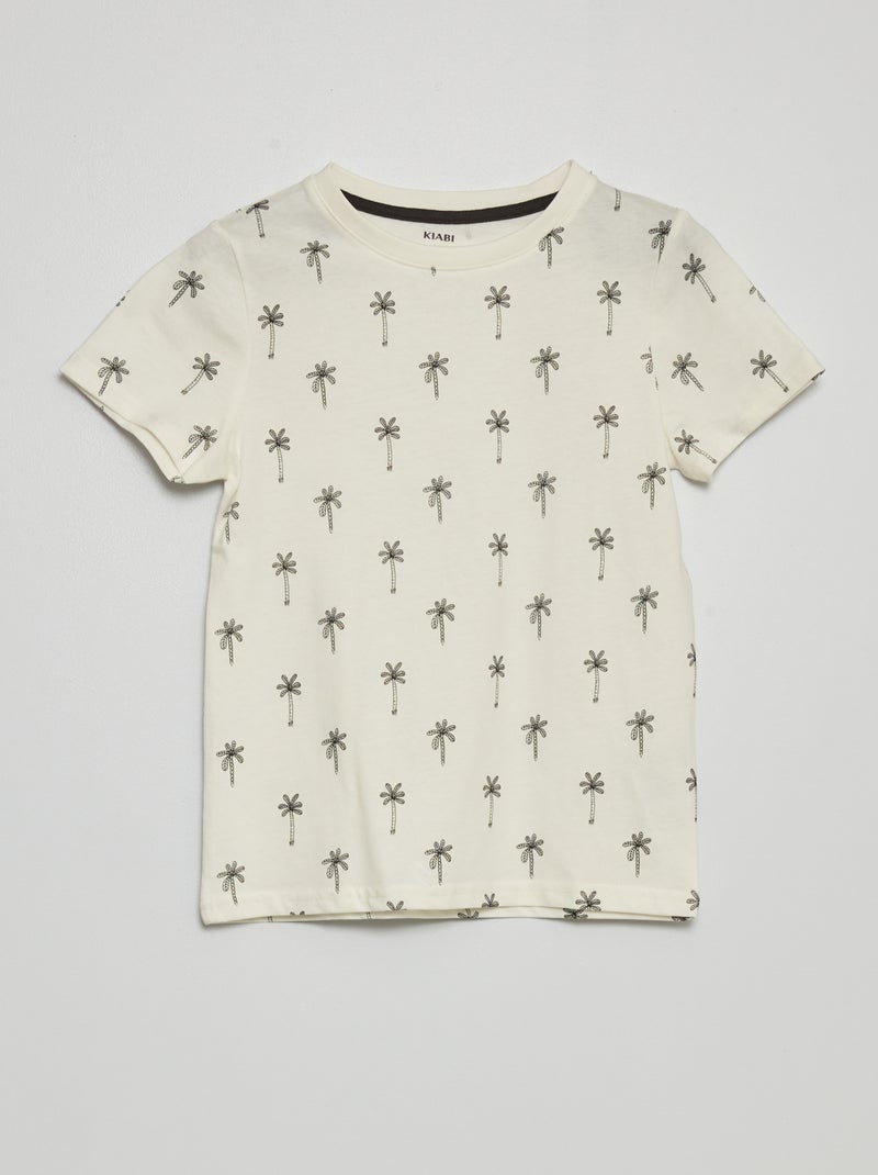 T-shirt com motivo BEGE - Kiabi