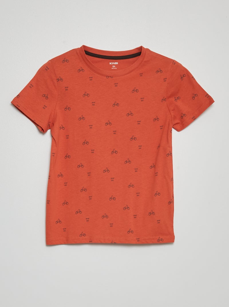 T-shirt com motivo CASTANHO - Kiabi