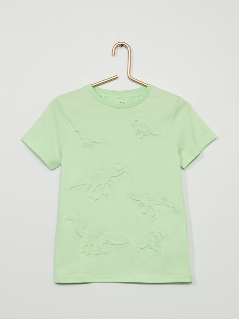 T-shirt com motivo 'dinossauro' em relevo VERDE - Kiabi