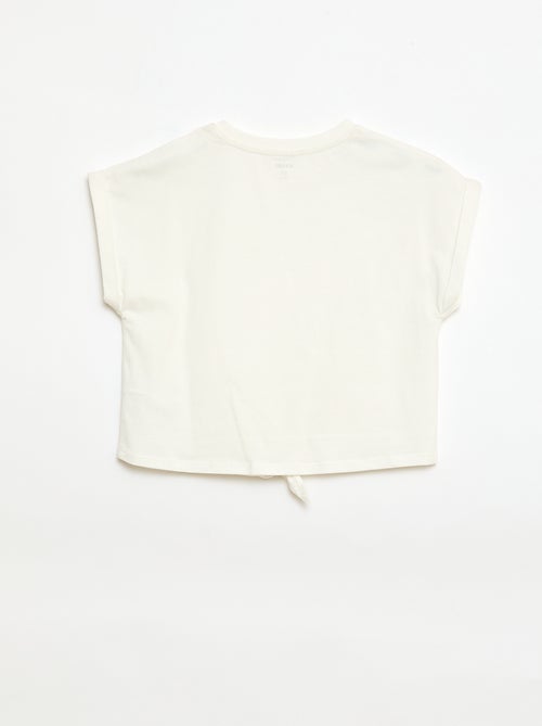T-shirt com nó na cintura - Kiabi