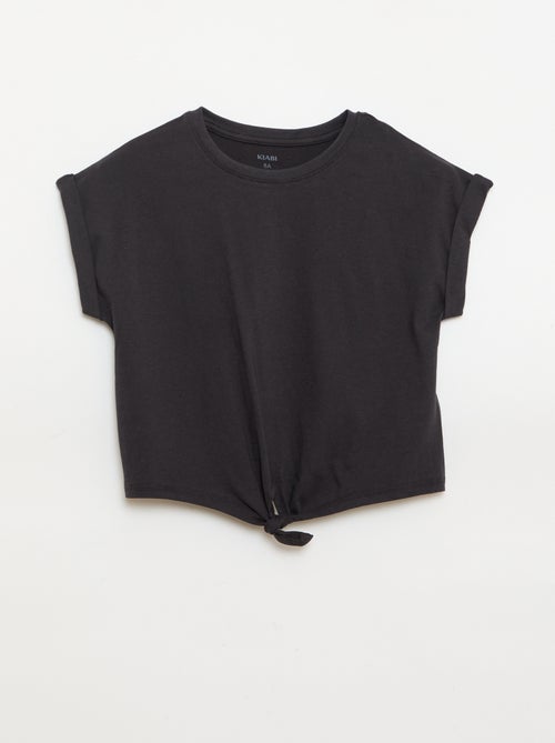 T-shirt com nó na cintura - Kiabi