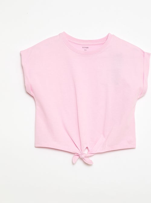 T-shirt com nó na cintura - Kiabi