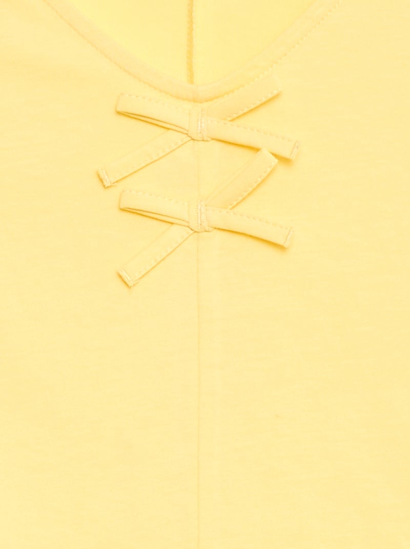 T-shirt com nós de fantasia Amarelo - Kiabi