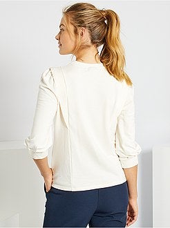 T-shirt com ombreiras - Kiabi